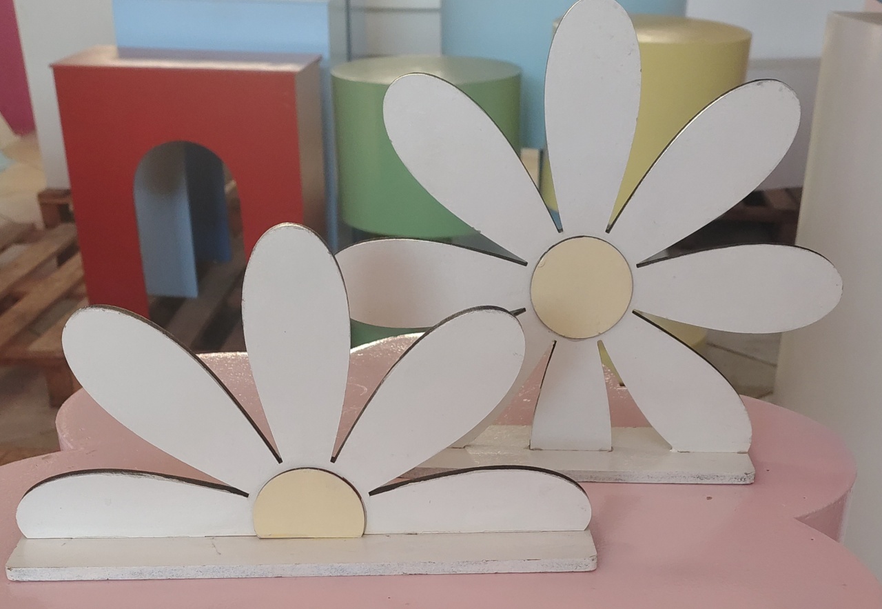 Dupla Margaridas de Mesa - Brilhar Festas e Locações