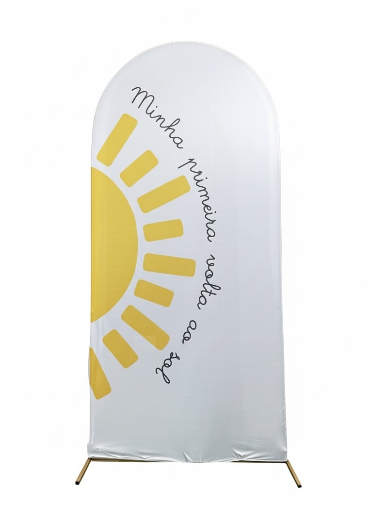 Painel Romano 2X1 - Só Frente - Minha Primeira Volta Ao Sol - daydecorafestas
