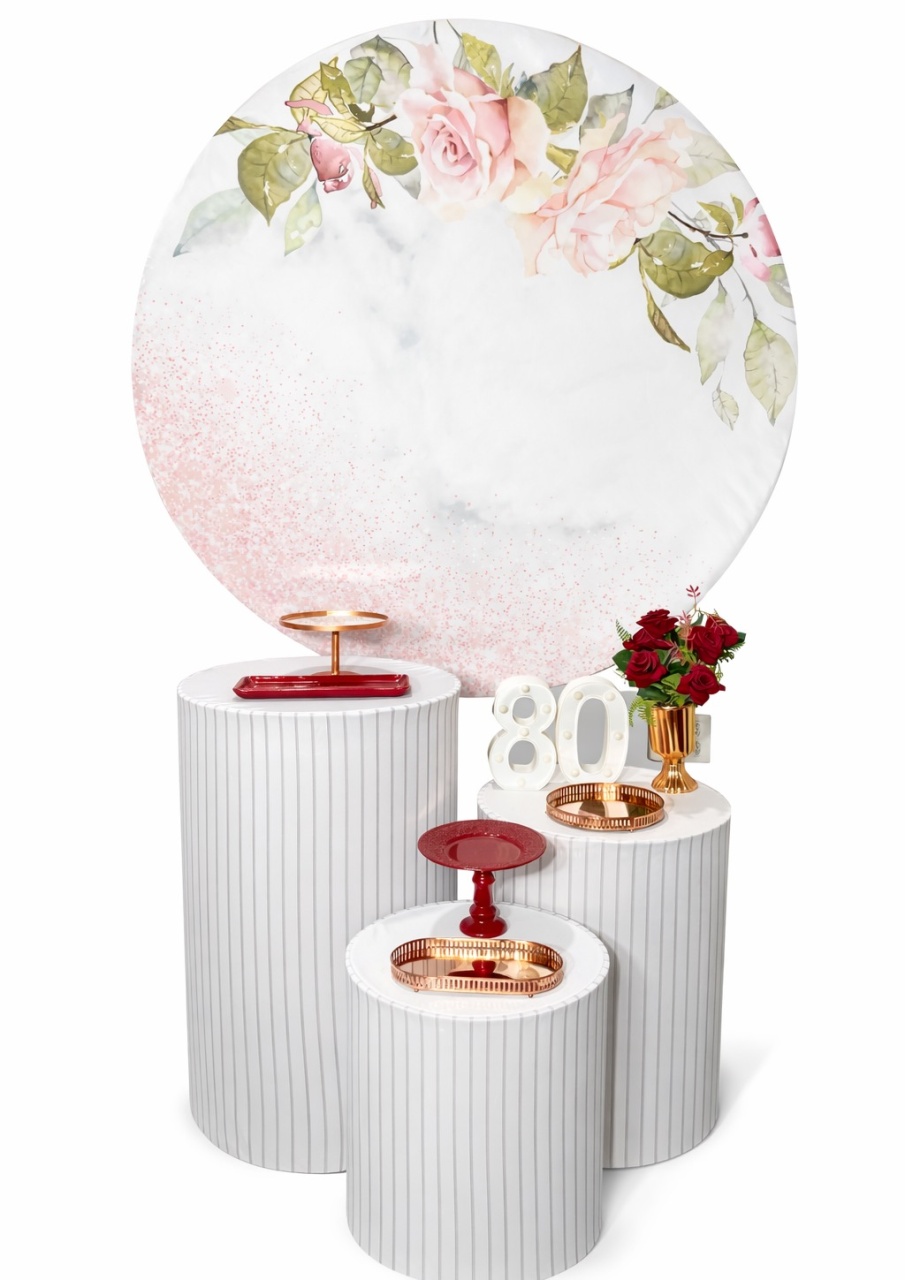 Kit - Floral Rosas - Marsala - daydecorafestas