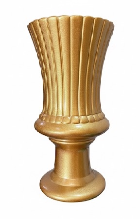 Vaso Cerâmica Dourado - G  - daydecorafestas