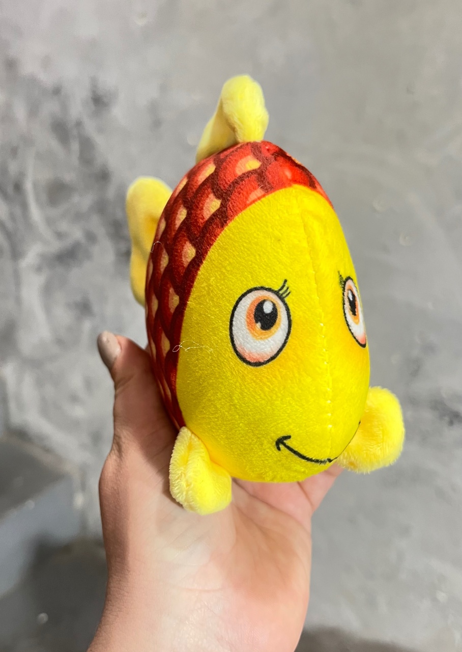 Fundo Do Mar - Peixe 16Cm - Amarelo E Vermelho - daydecorafestas