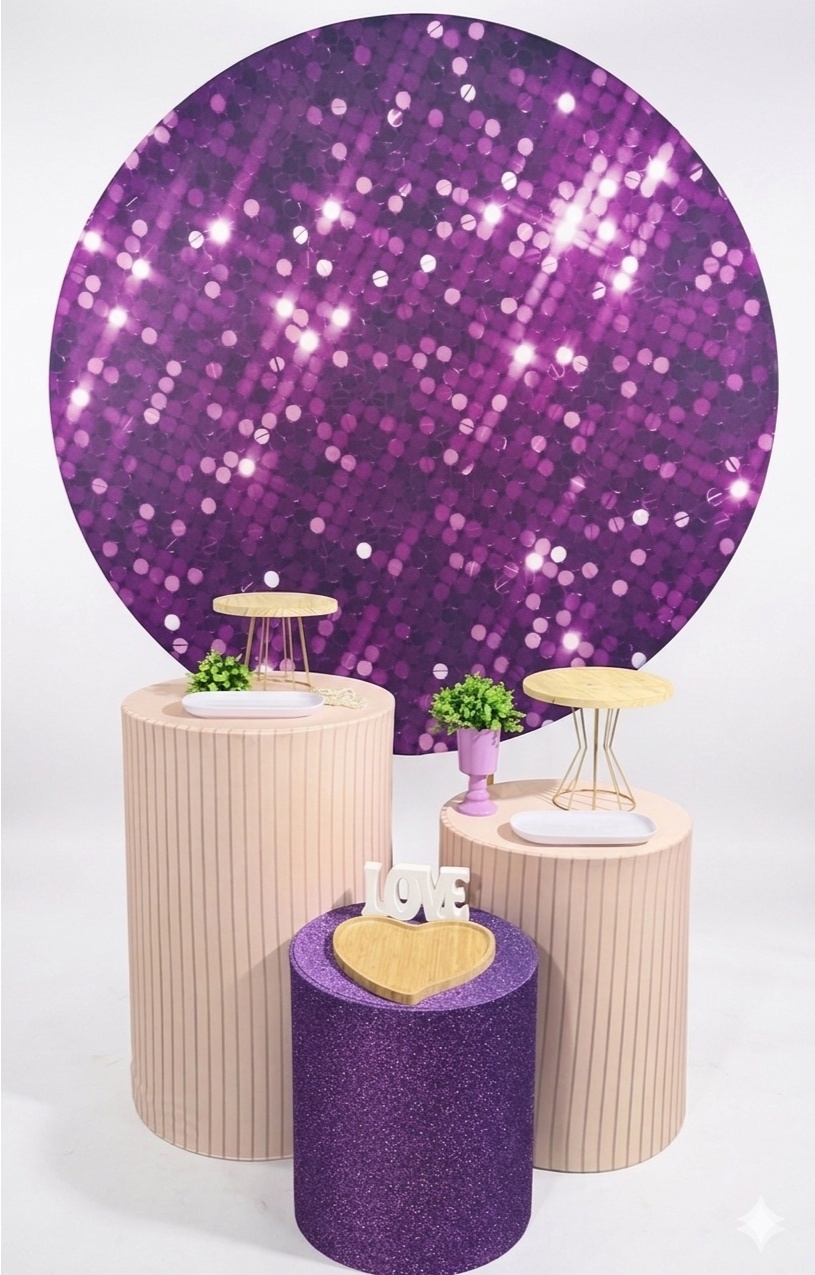 Kit - Bege, Lilá E Roxo 2 - daydecorafestas