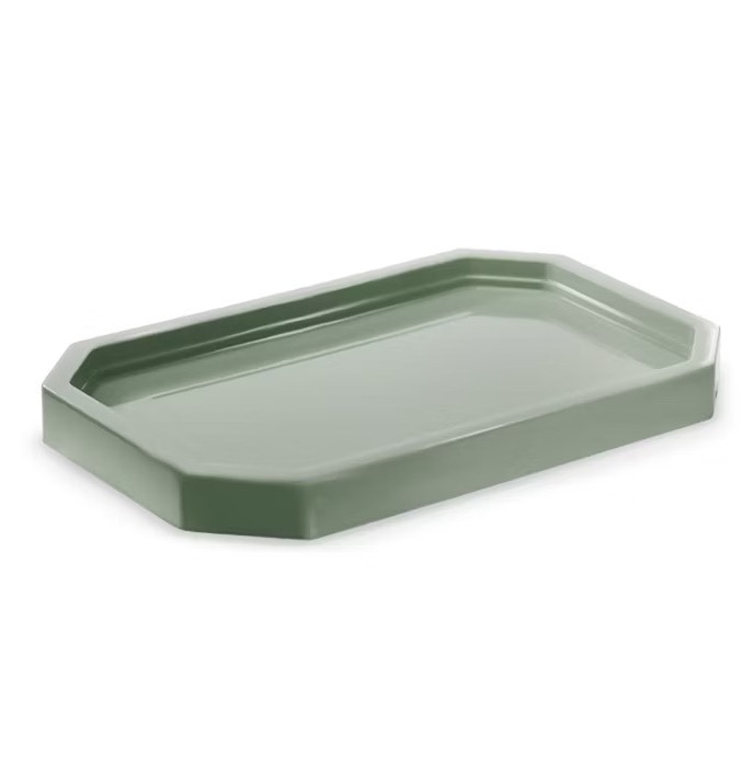 Bandeja Verde Menta - Acrílica Retangular - daydecorafestas