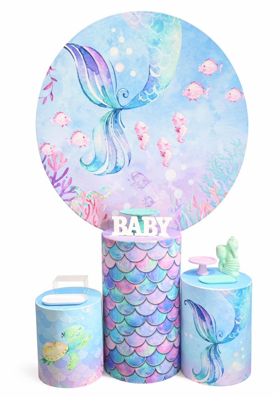 Kit - Sereia Baby - Fundo Do Mar - daydecorafestas