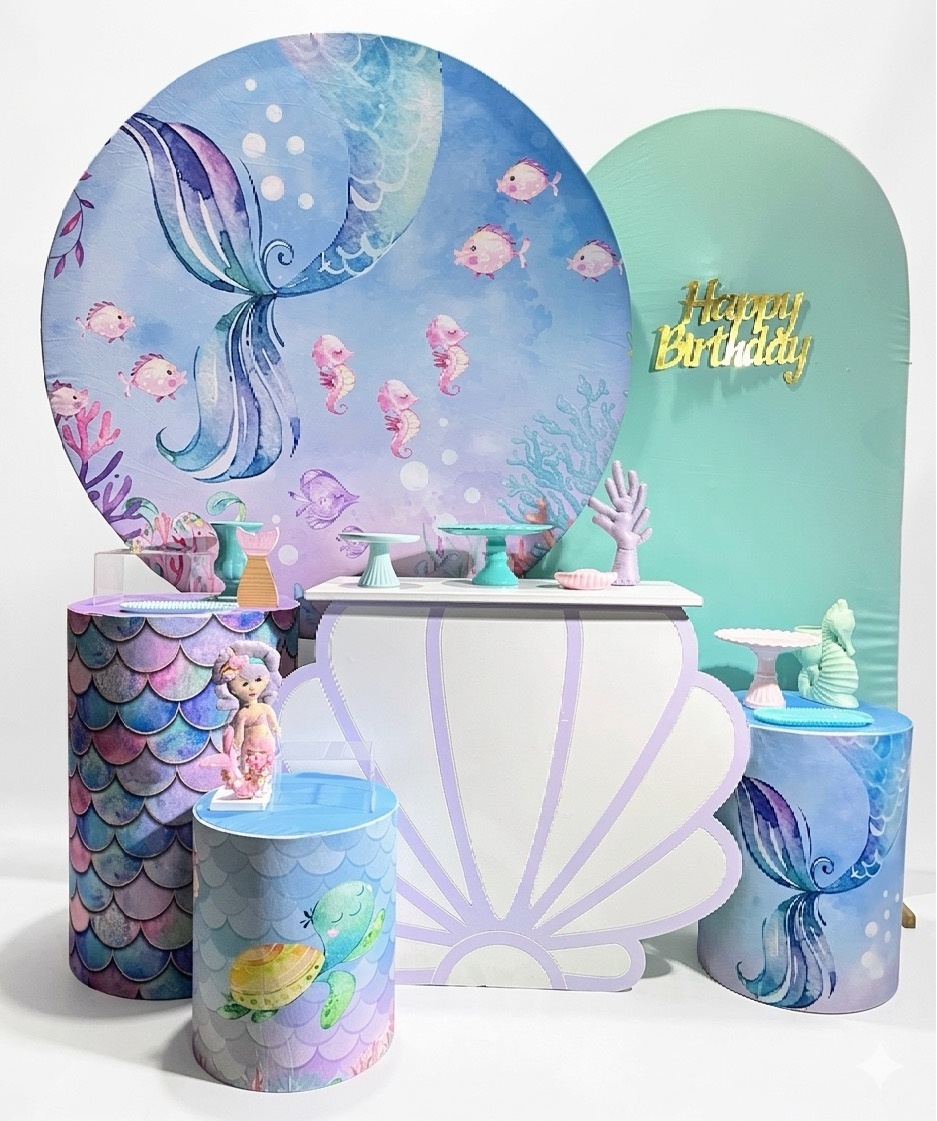 Kit - Sereia 4 - Fundo Do Mar - daydecorafestas