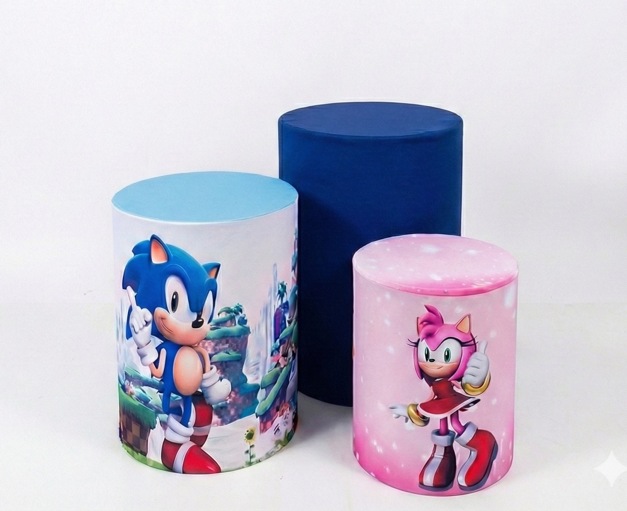 Trio Capas - Sonic E Amy Rose - daydecorafestas