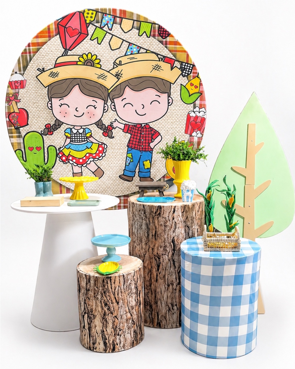 Kit - Festa Junina Azul 3 - daydecorafestas