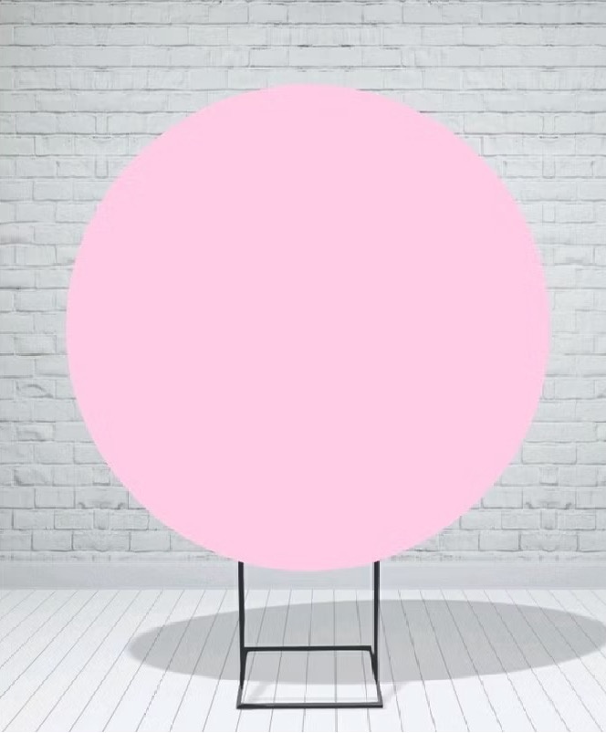 Painel Redondo 1,50 - Rosa Claro - daydecorafestas