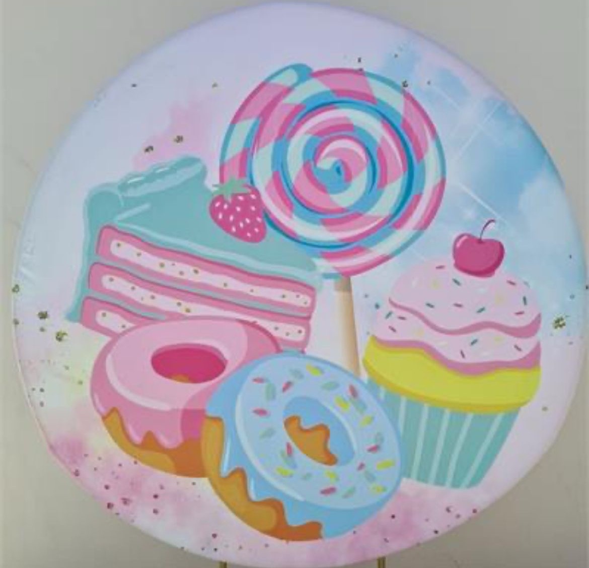 Painel Redondo 1,50 - Doces - daydecorafestas