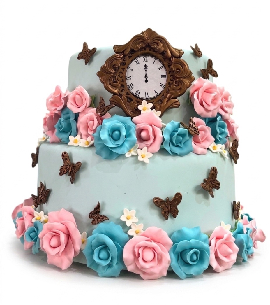 Bolo Fake Biscuit - Cinderela - daydecorafestas