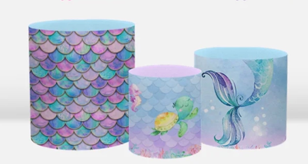 Trio de Capas - Sereia - daydecorafestas