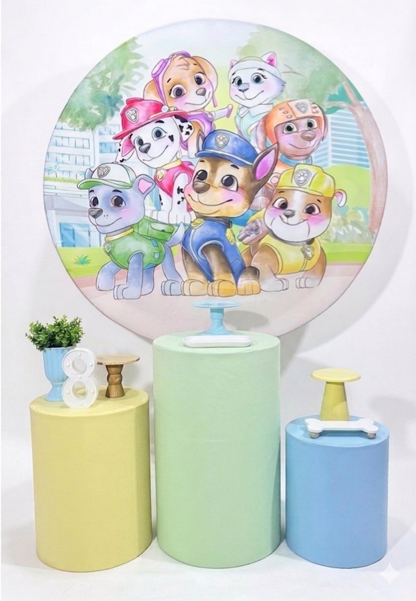 Kit - Patrulha Canina - Aquarela 2 - daydecorafestas