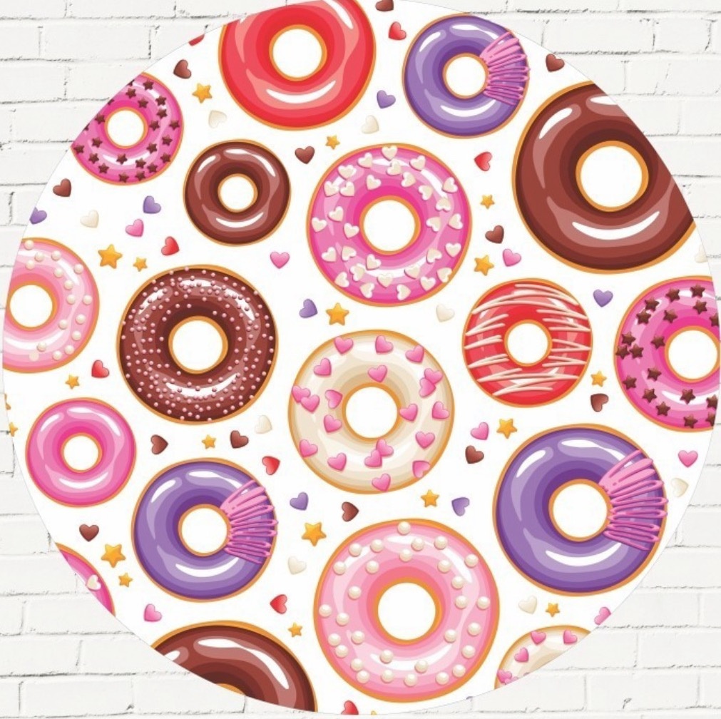 Painel Redondo 1,50 - Donuts - daydecorafestas