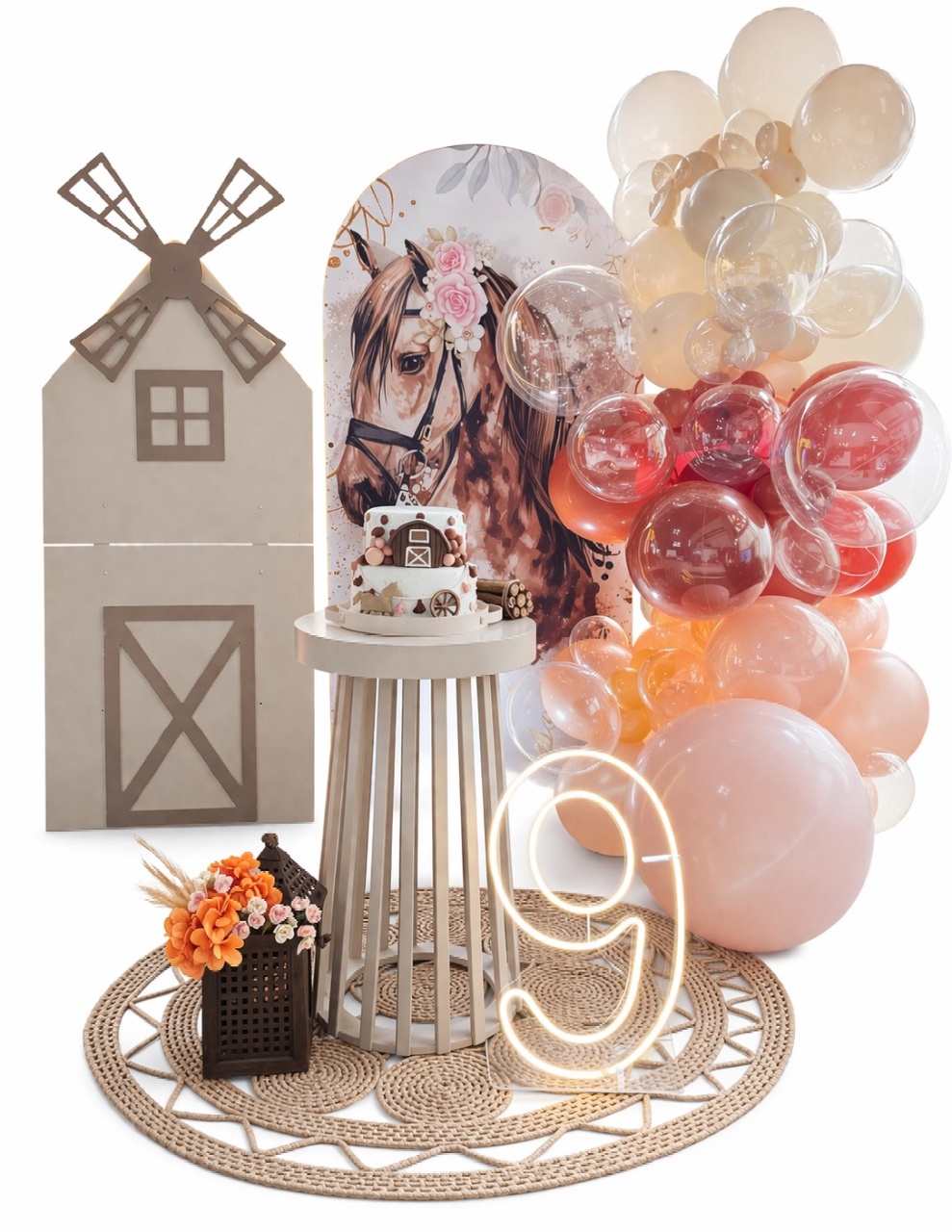 Kit - Cavalo Rosa 2 - daydecorafestas