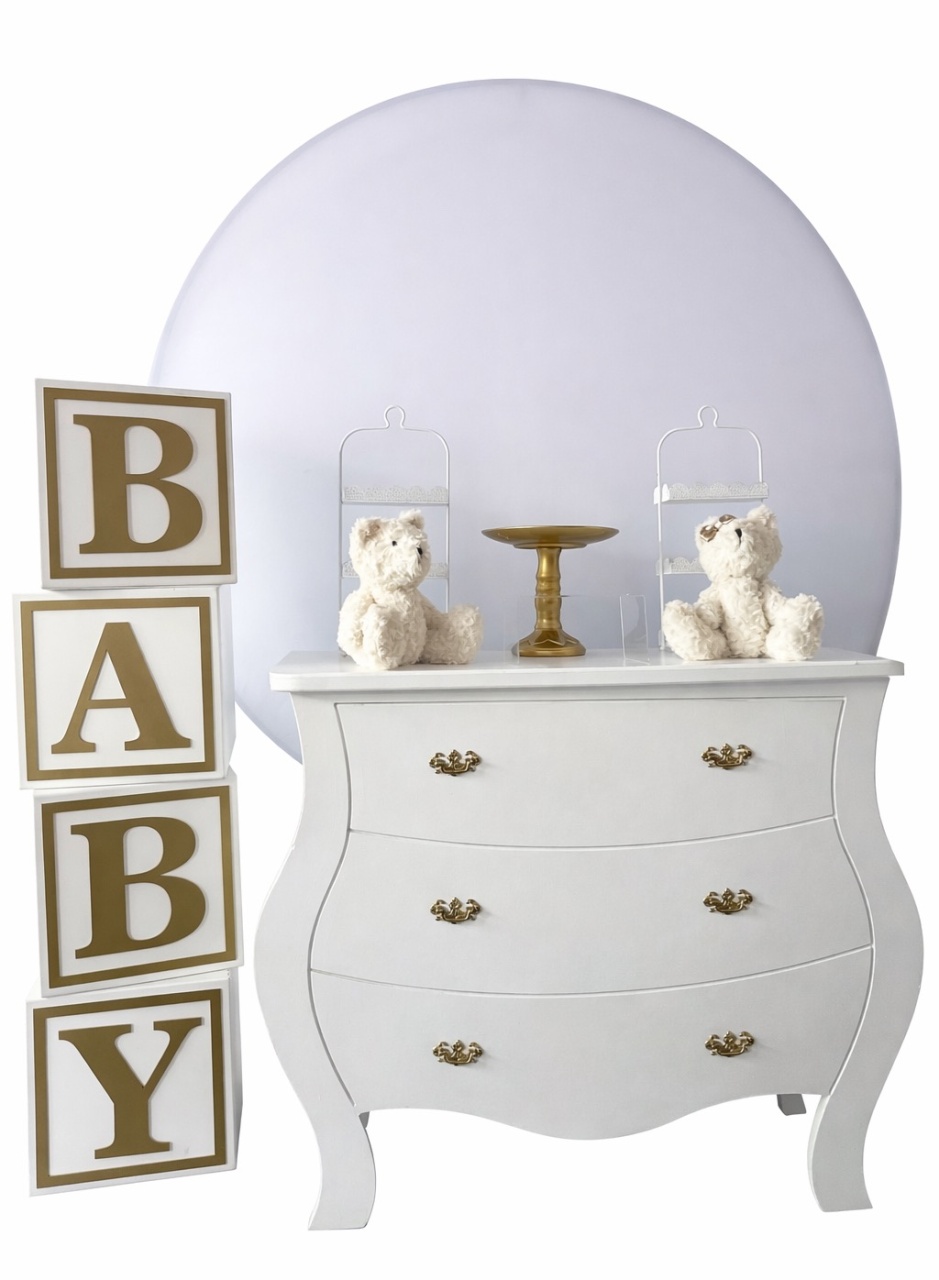 Kit - Chá Revelação Branco - daydecorafestas