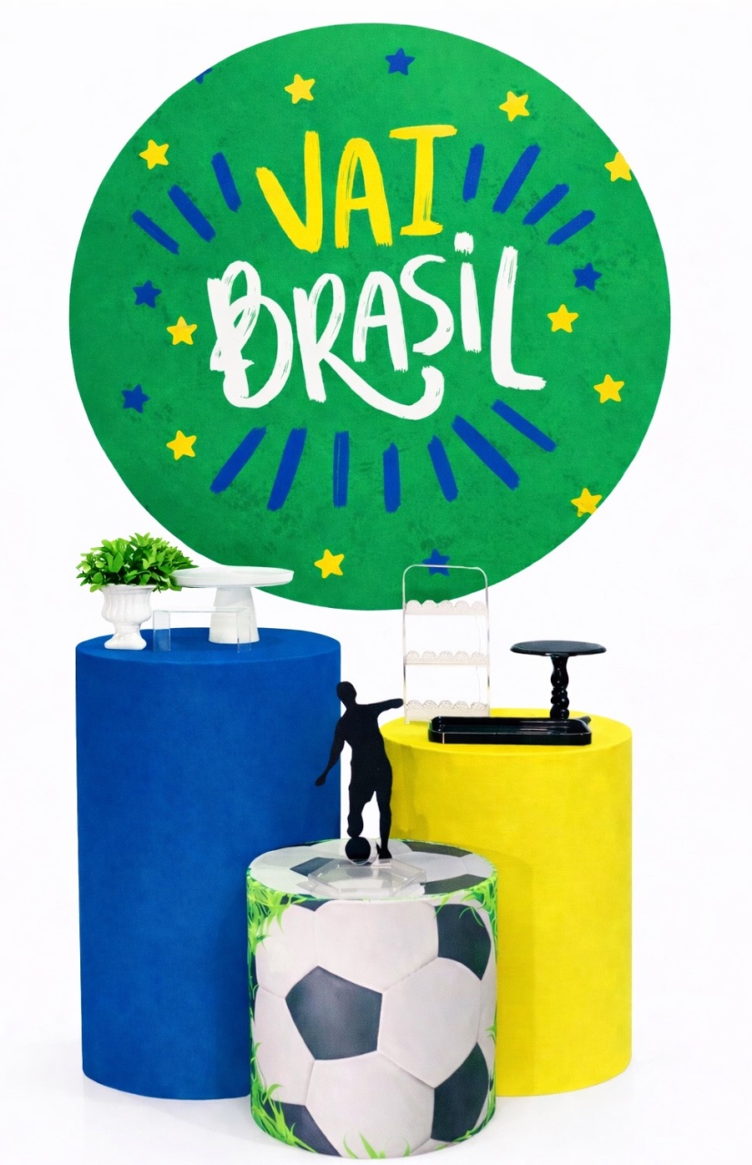 Kit - Brasil - Copa - Futebol 2 - daydecorafestas