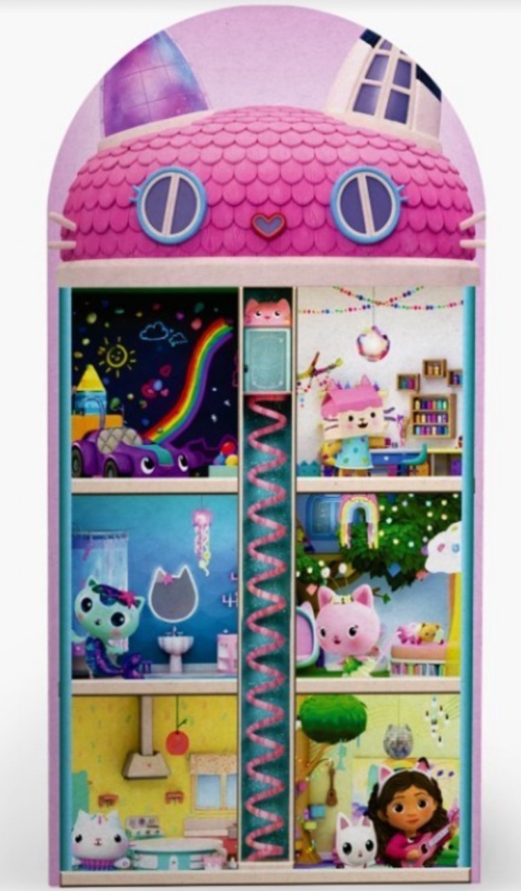 Painel Romano 2X1 - Só Frente - A Casa Mágica da Gabby - daydecorafestas