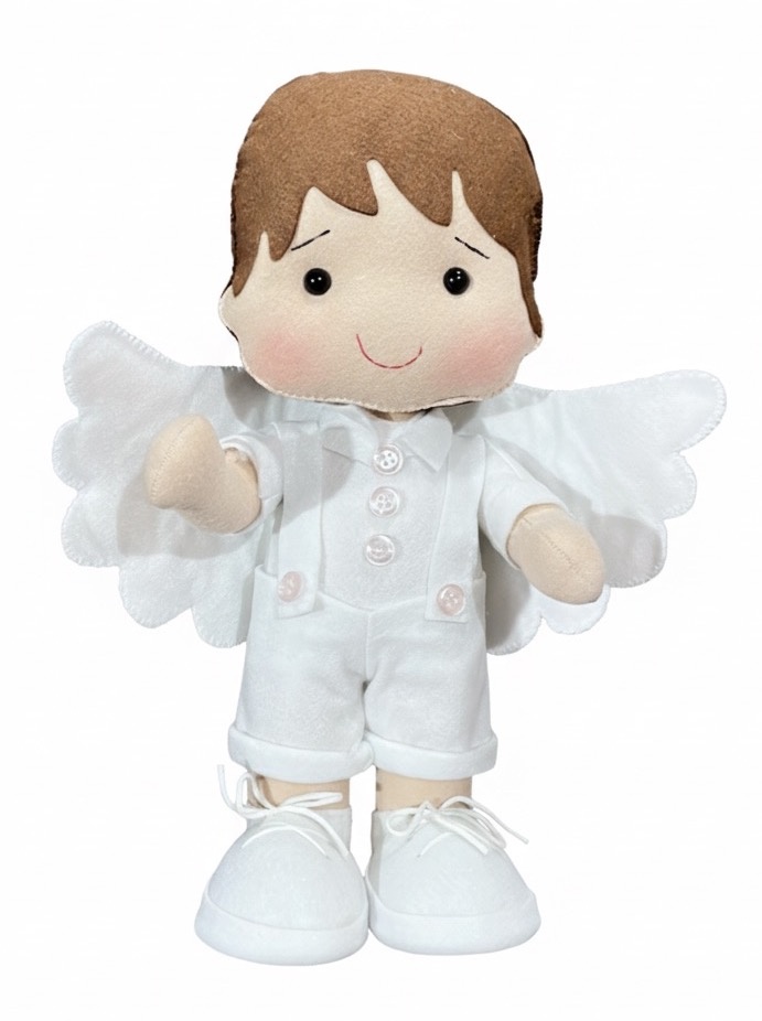 Anjo Menino - Batizado - Feltro - daydecorafestas