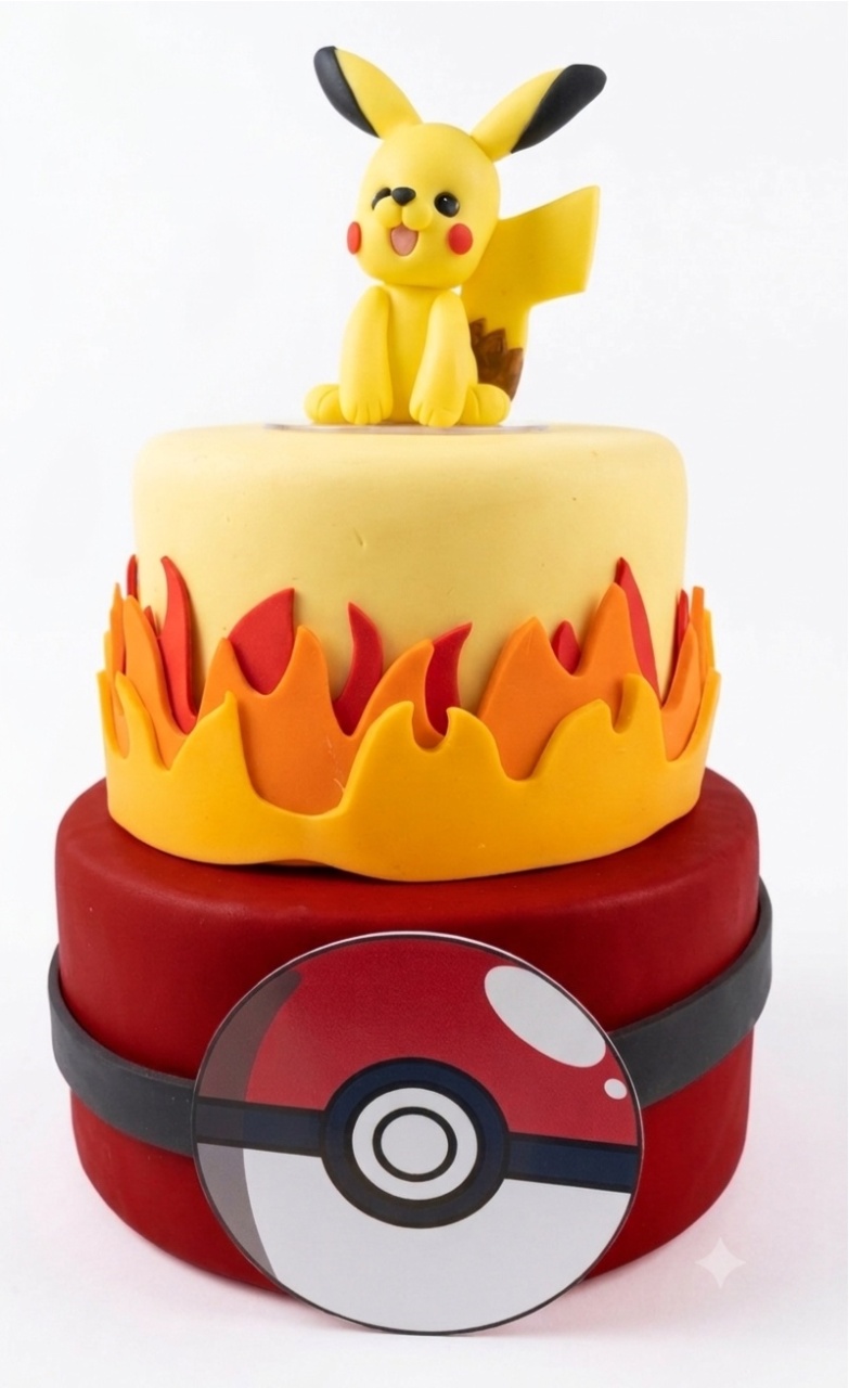 Bolo Fake Biscuit - Pokémon 2 - daydecorafestas