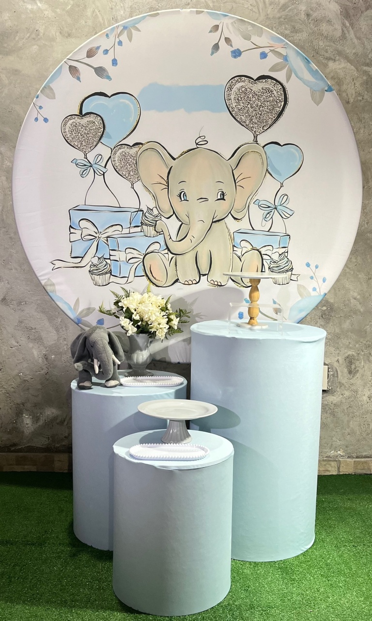 Kit - Elefantinho Azul - daydecorafestas