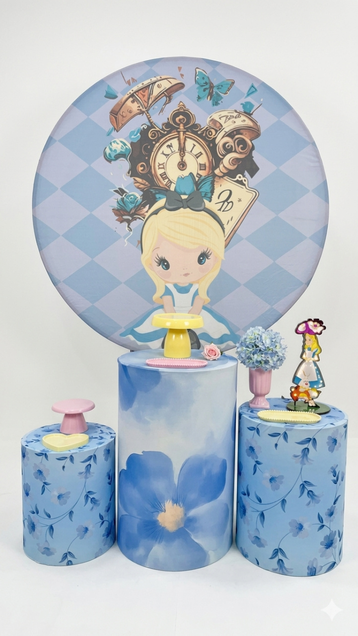 Kit - Alice Relógio - daydecorafestas