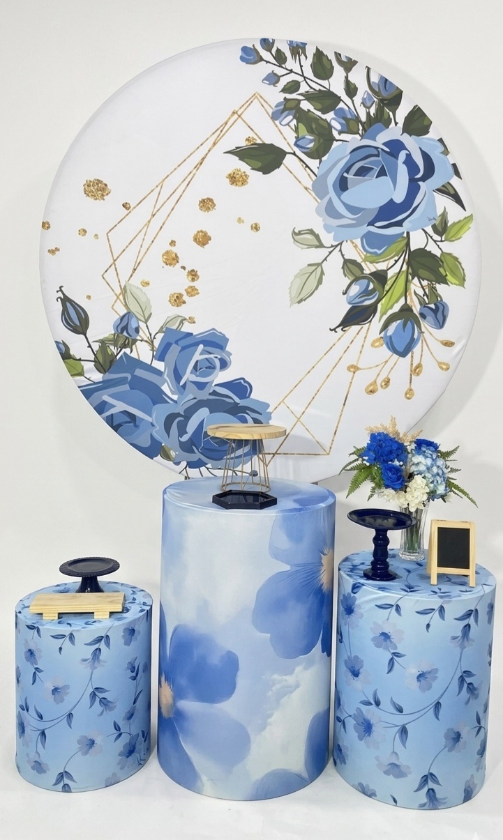 Kit - Floral Azul 1.1 - daydecorafestas
