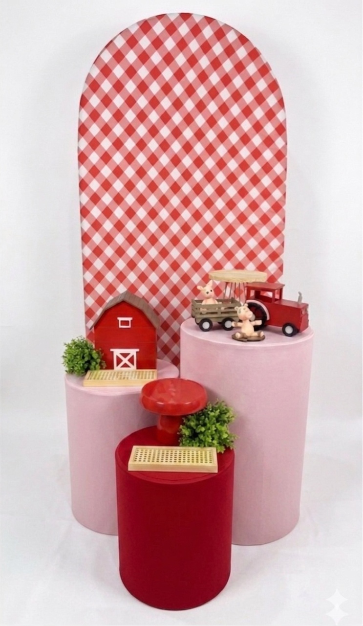 Kit - Fazendinha Rosa - daydecorafestas
