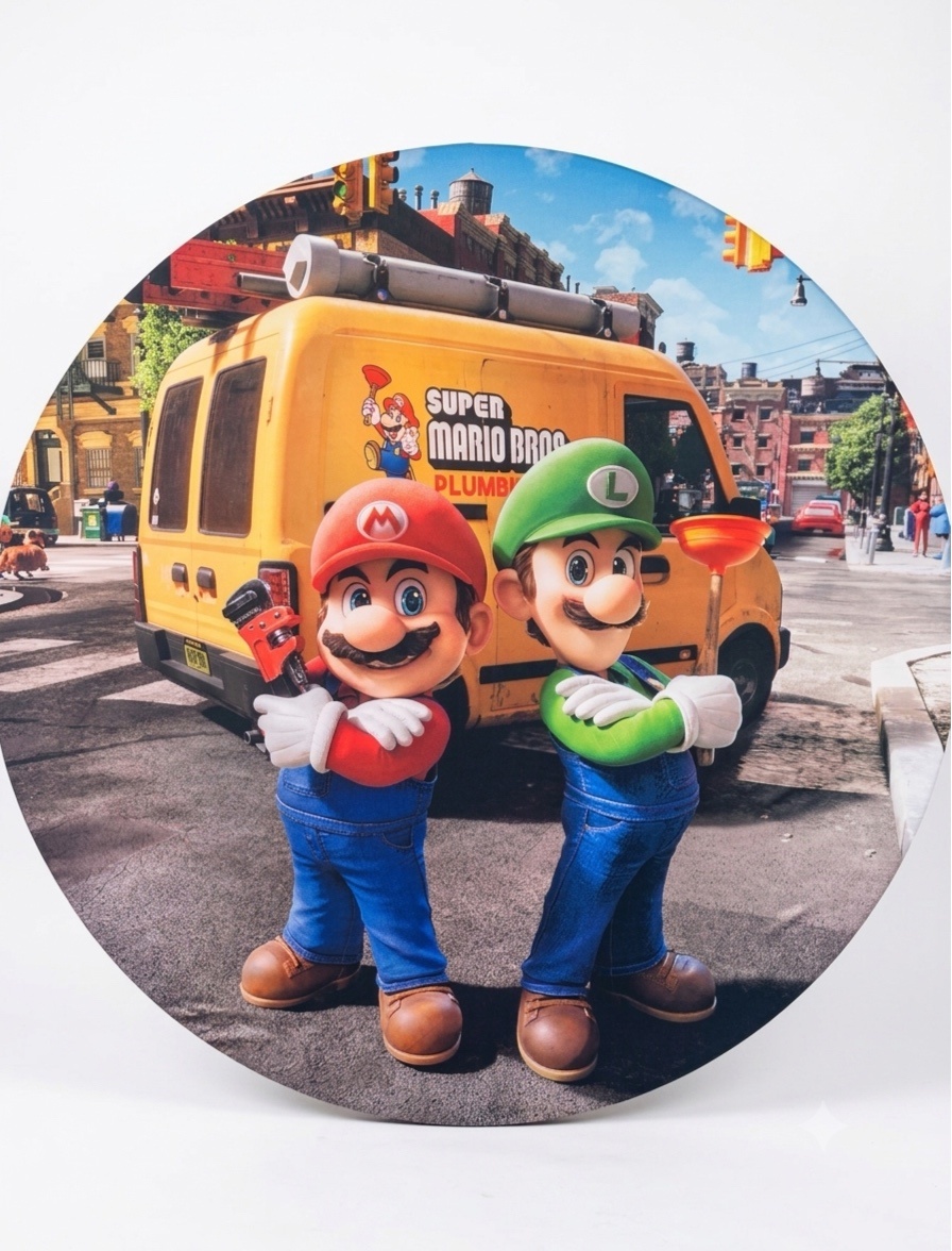 Painel Redondo 1,50 - Mario Bros - daydecorafestas