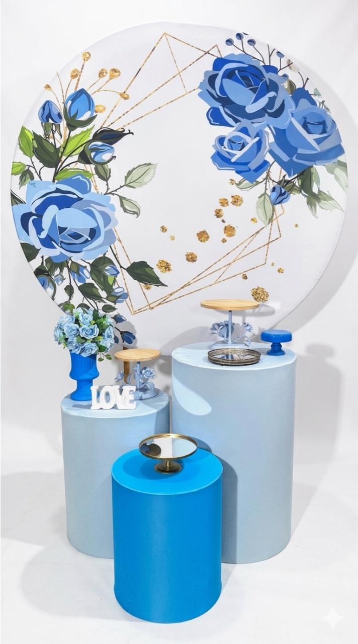 Kit - Floral Azul 1 - daydecorafestas