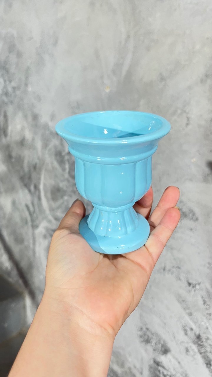 Vaso Azul Claro - Cerâmica - Pp - daydecorafestas