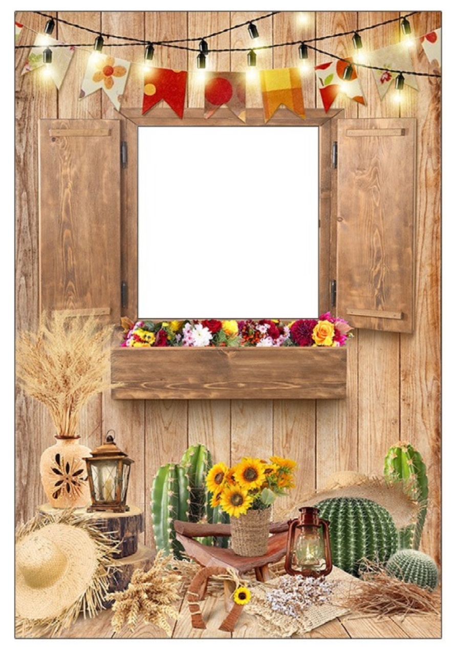 Painel Retangular 2,20X1,50 - Festa Junina Janela Interativa - daydecorafestas