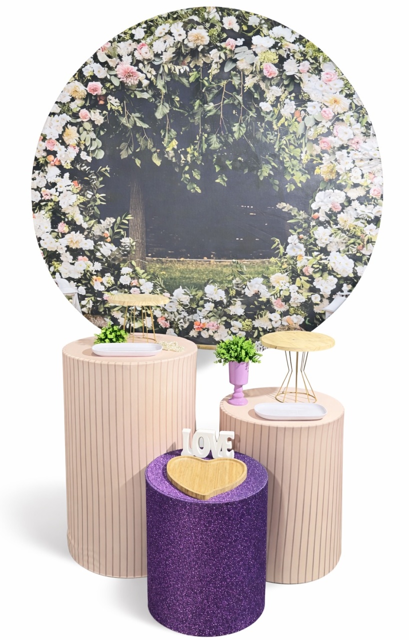 Kit - Bege, Lilá E Roxo 1 - daydecorafestas