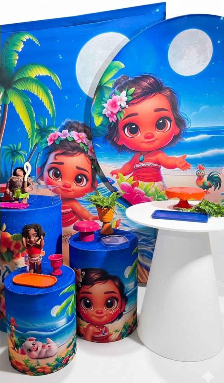 Kit - Moana Baby 3 - daydecorafestas