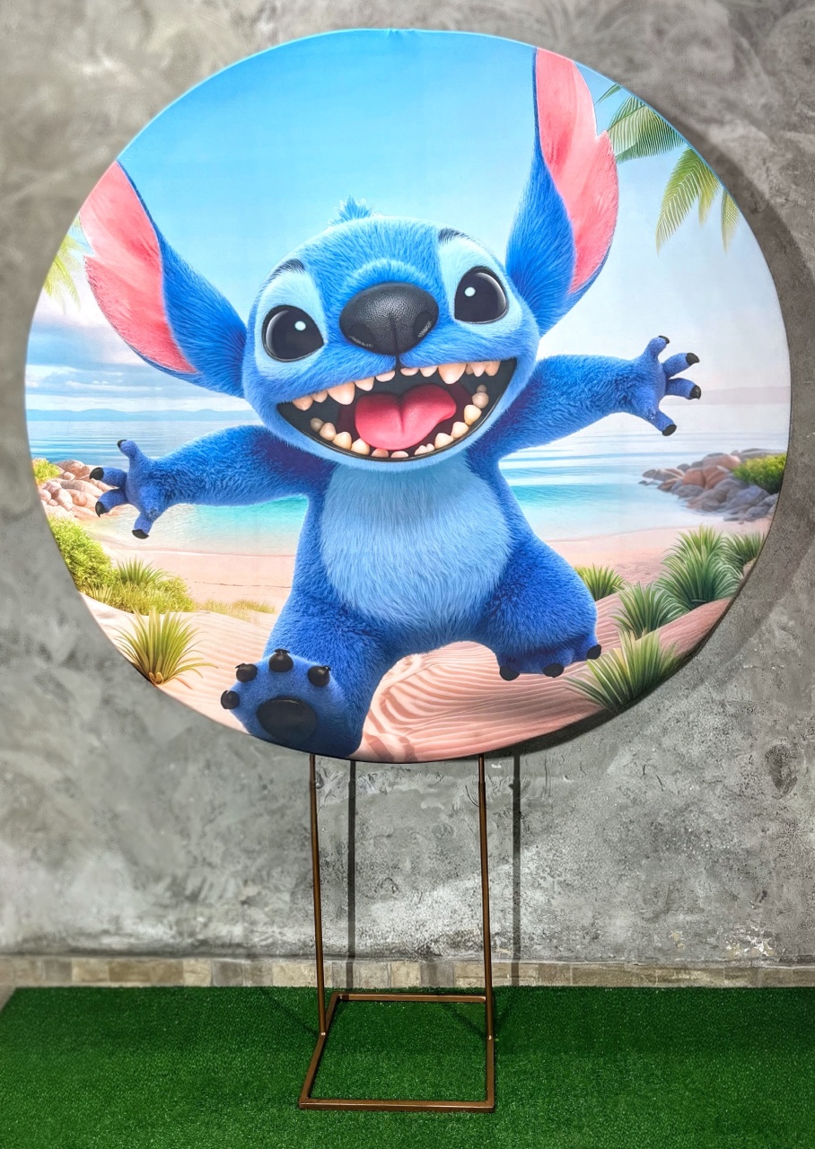 Painel Redondo 1,50 - Stitch Filme - daydecorafestas