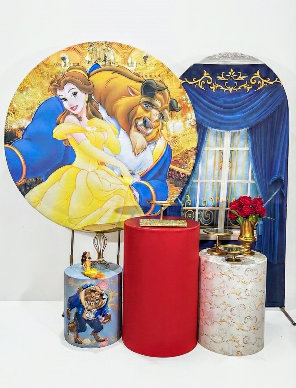 Kit - Princesa A Bela E A Fera 2 Painéis  - daydecorafestas