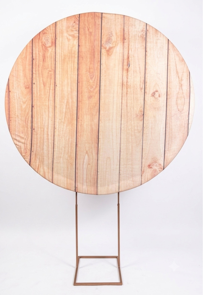 Painel Redondo 1,50 - Madeira - daydecorafestas