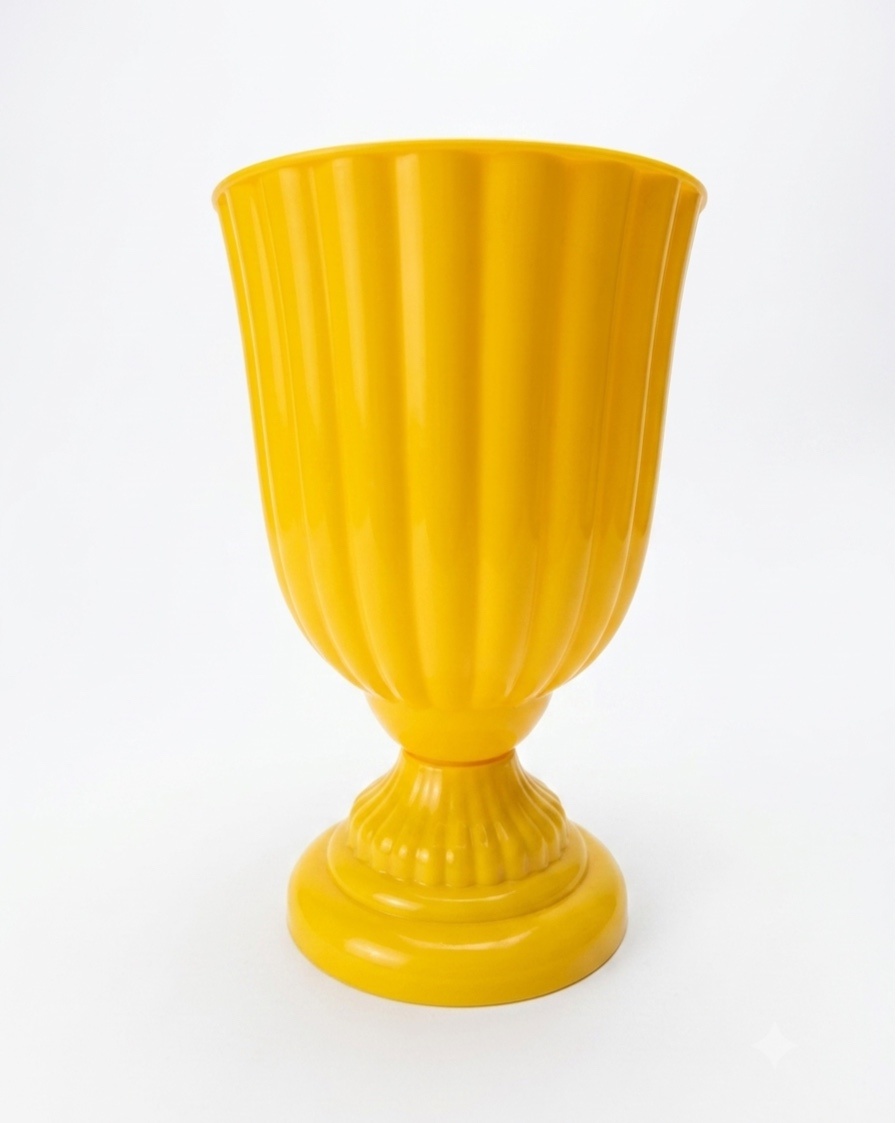 Vaso Acrilico - Amarelo - P - daydecorafestas