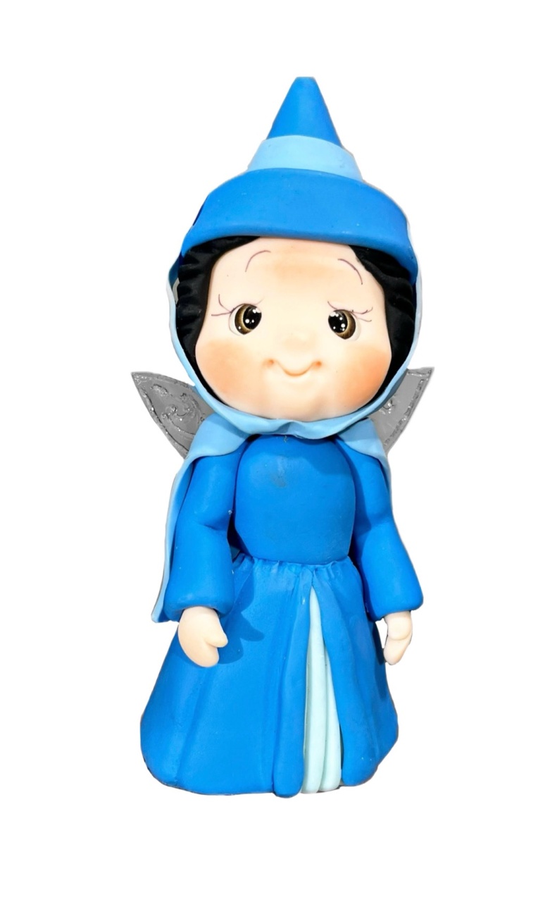 Princesa - Bela Adormecida - Fada Merryweather - Biscuit (Azul) - daydecorafestas