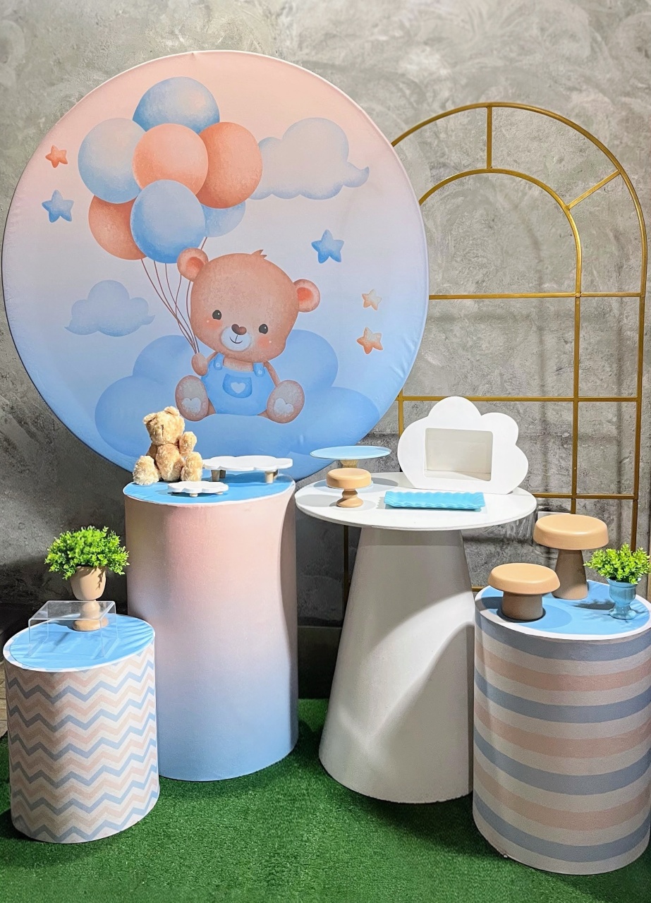 Kit - Urso Com Balões 3 - daydecorafestas