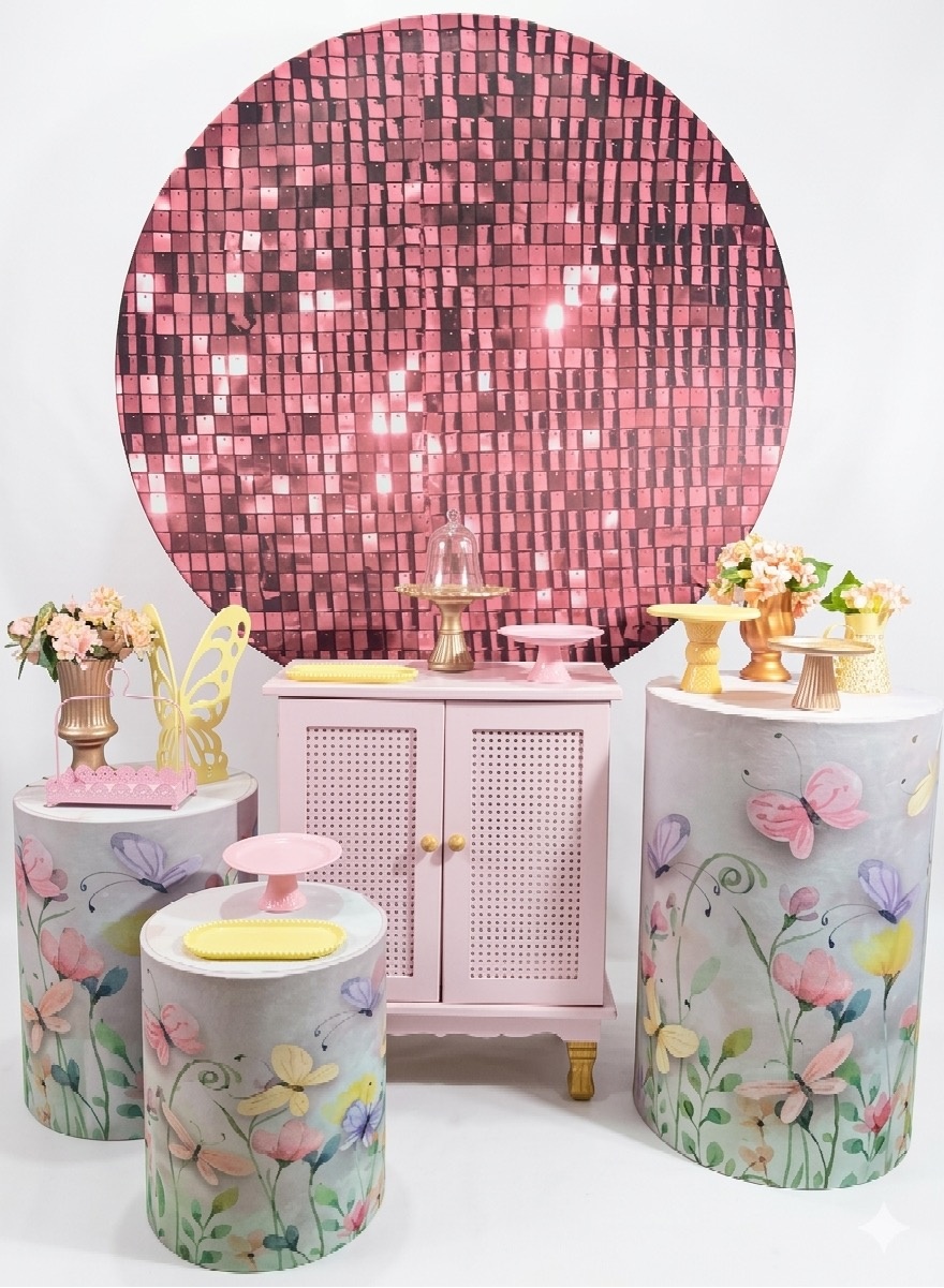 Kit - Borboletas Rosê 2 - Jardim - daydecorafestas