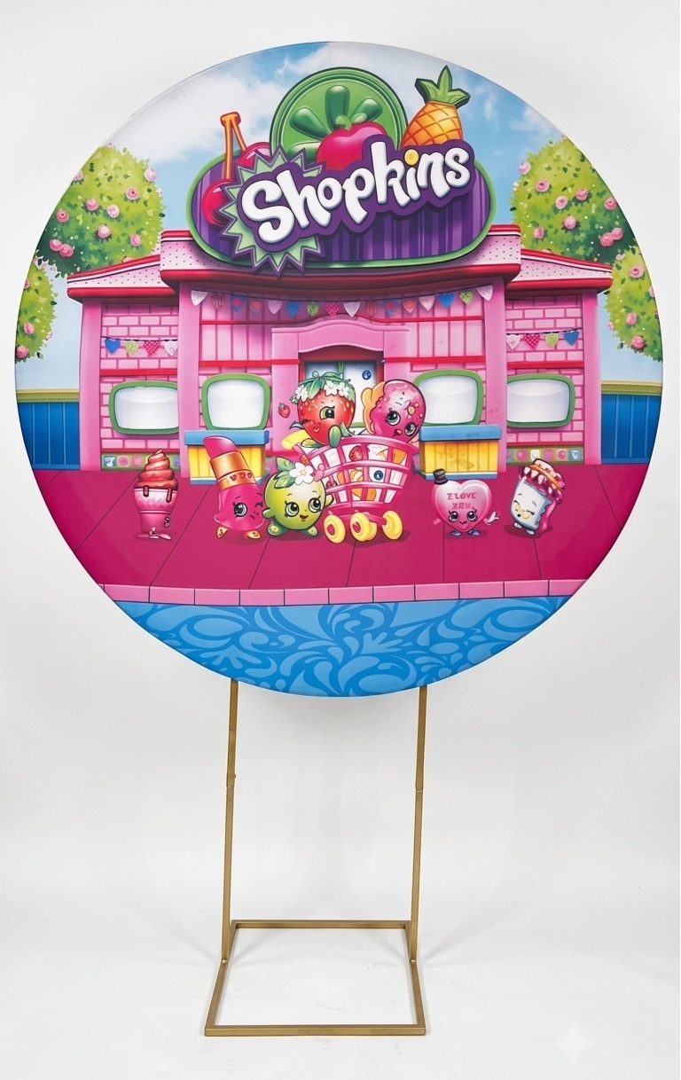 Painel Redondo 1,50 - Shopkins - daydecorafestas