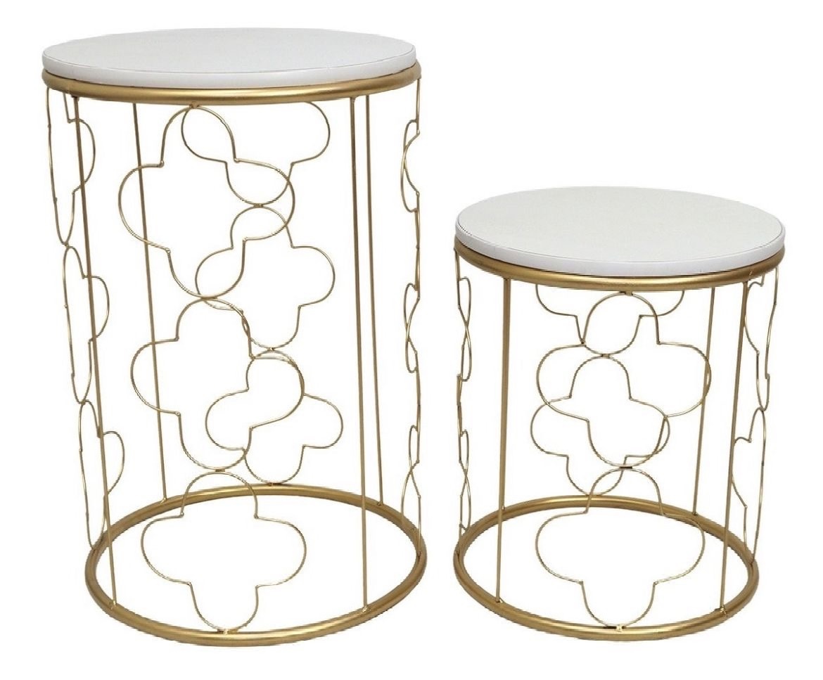 Mesa Ferro Dourada - Kit Com 2 - daydecorafestas