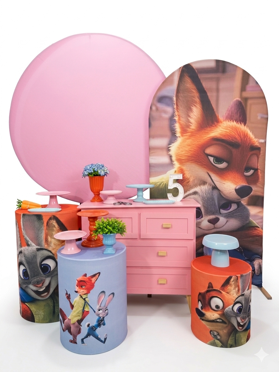 Kit - Zootopia Rosa - daydecorafestas