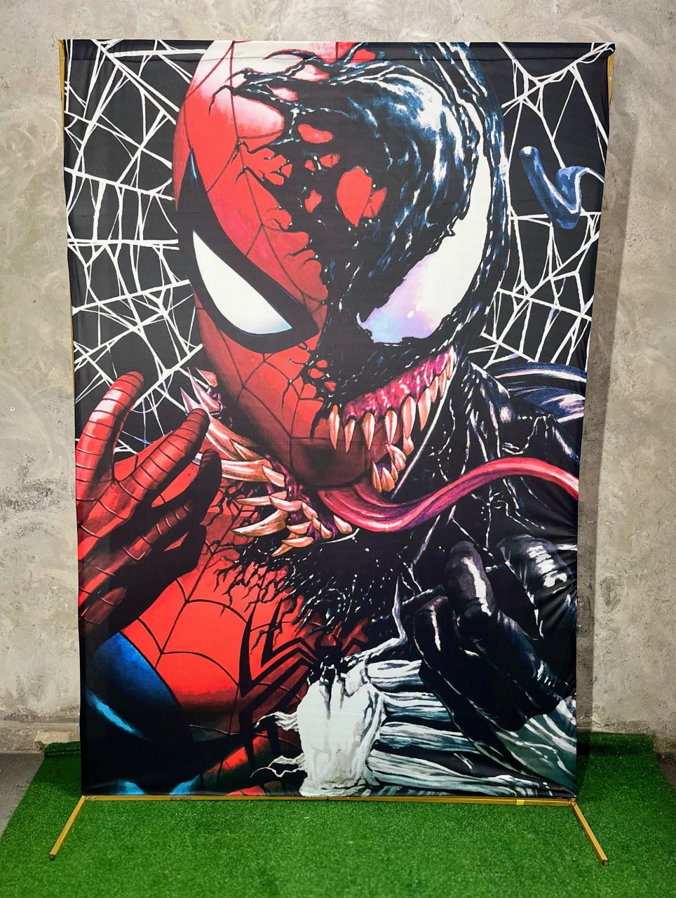 Painel Retangular 2,20X1,50 - Homem Aranha X Venom - daydecorafestas