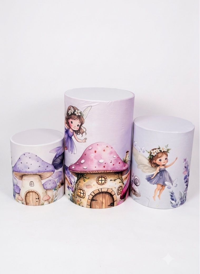 Trio Capas - Jardim Encantado Fadas - daydecorafestas
