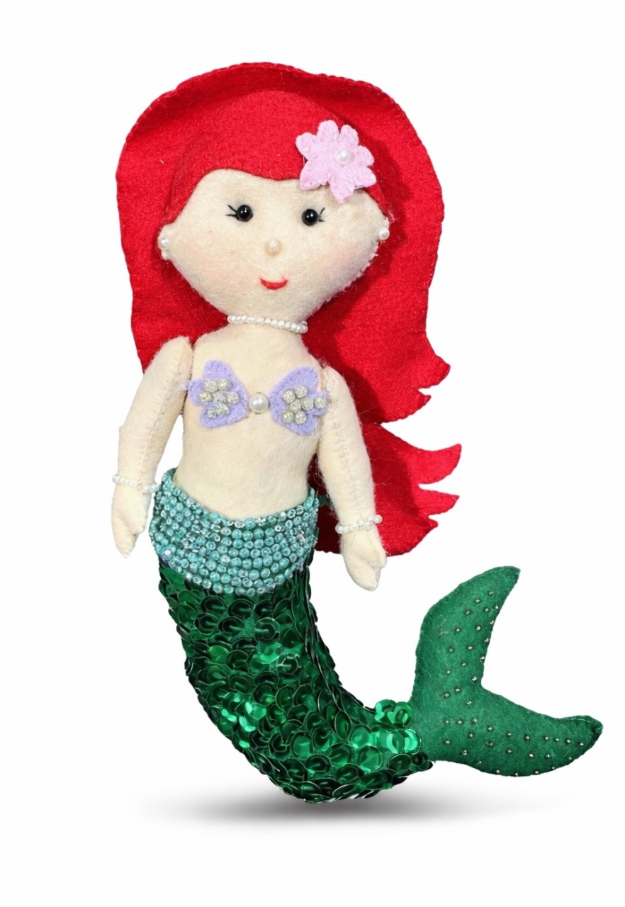 A Pequena Sereia - Ariel - Feltro  - daydecorafestas