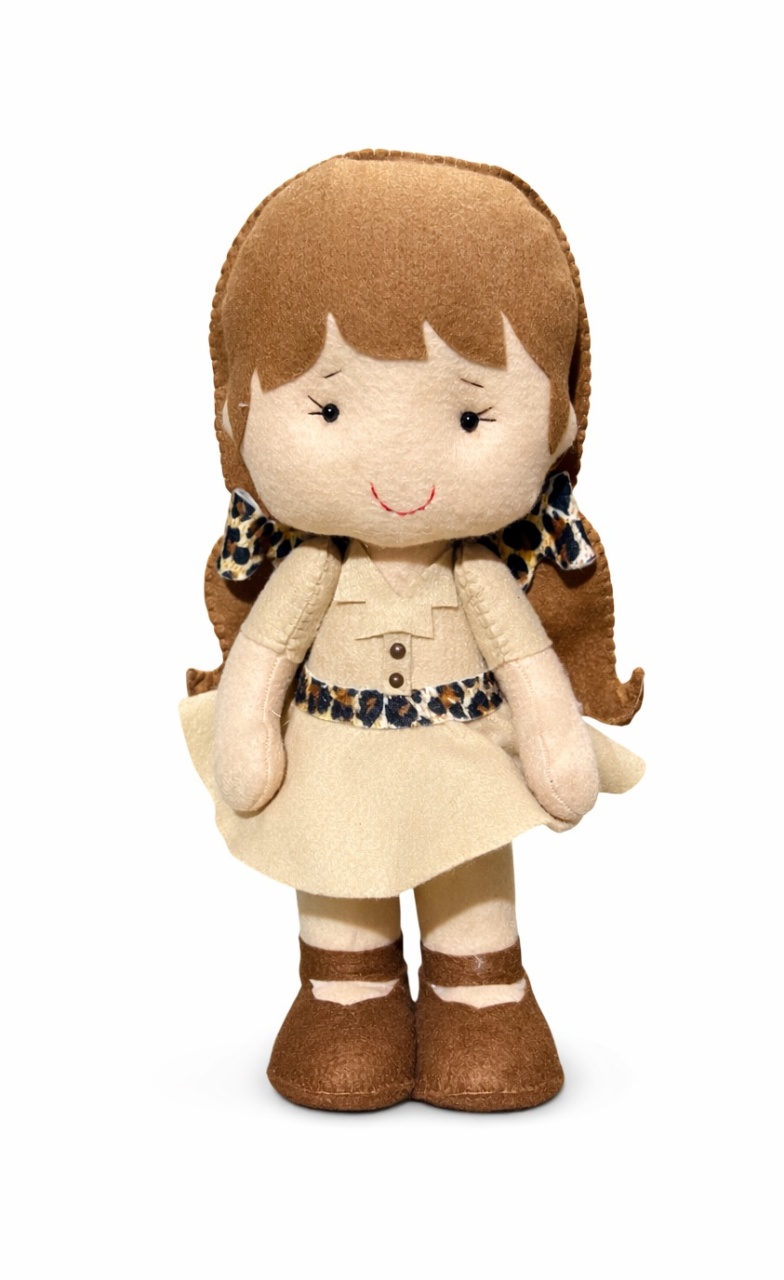 Safari - Menina - Feltro - daydecorafestas