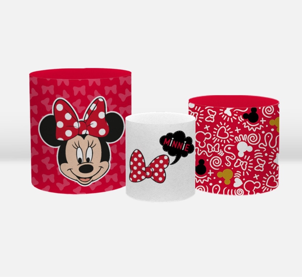 Trio Capas - Minnie Vermelha - daydecorafestas