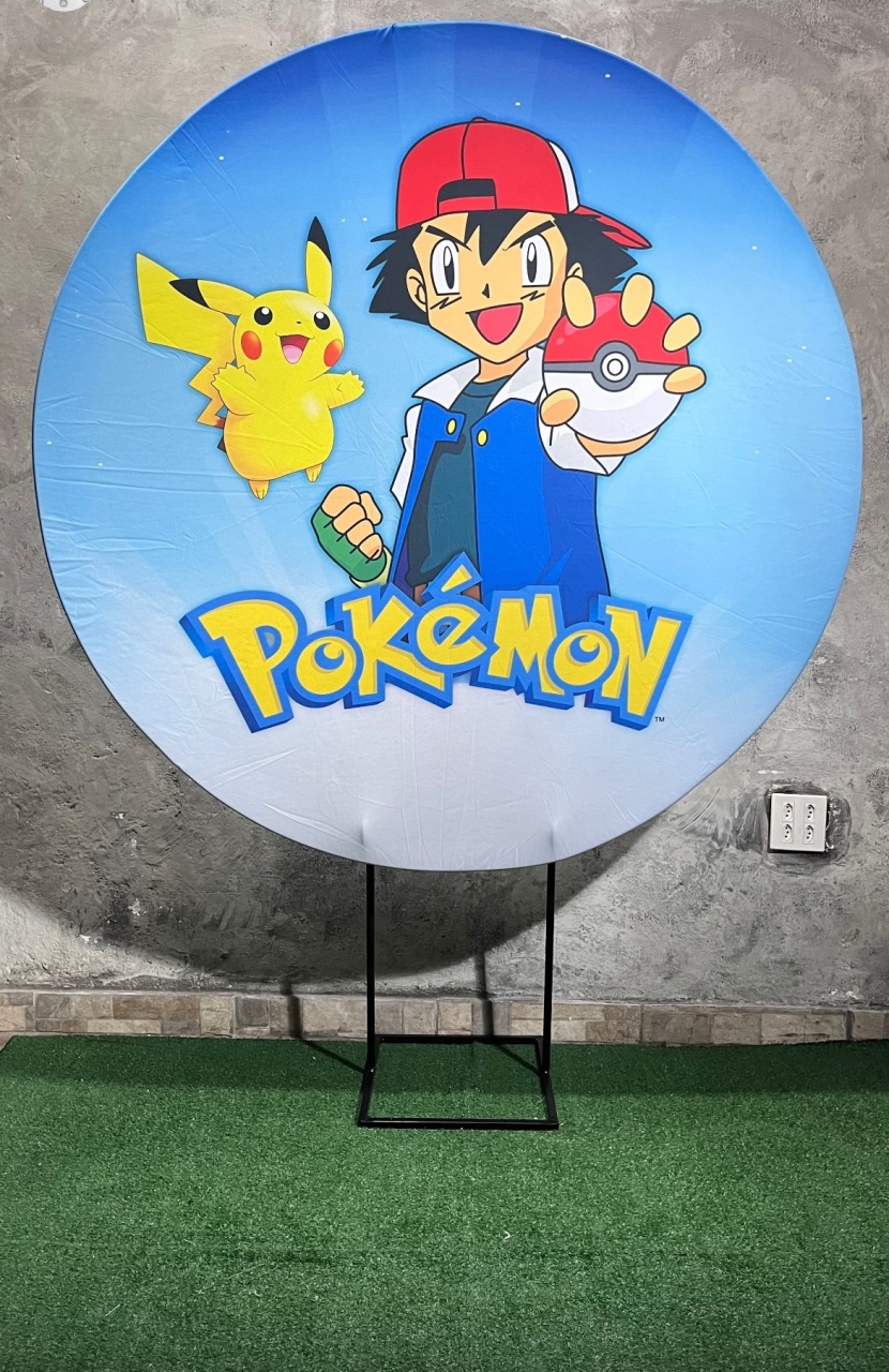 Painel Redondo 1,50 - Pokémon   - daydecorafestas