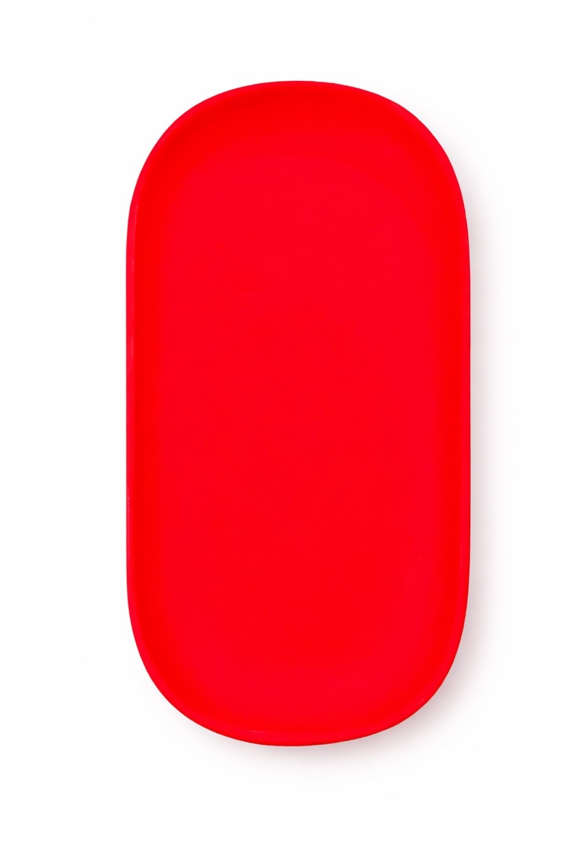 Bandeja Laranja Oval Cerâmica - Neon - daydecorafestas